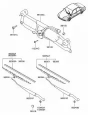 РЫЧАГ СТЕКЛООЧИСТИТЕЛЯ 983202D001 HYUNDAI