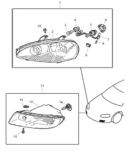BULB HEADLAMP MR57 0418 CHRYSLER