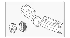 Решетка радиатора VAG 1K9853651A ZLL