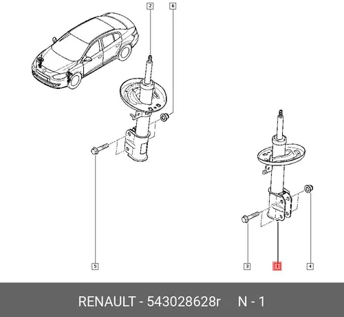 ABS-SHOCK, FR 543028628R RENAULT