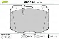 Тормозные колодки дисковые VALEO 601554