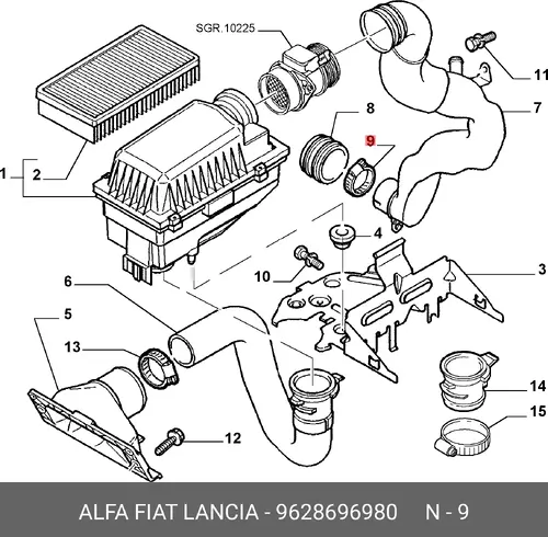 ХОМУТ 9628696980 LANCIA