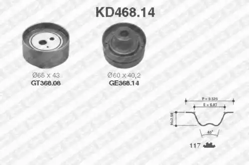 рем.к-кт ГРМ!\ Nissan Sunny 1.7D <86 KD468.14 SNR