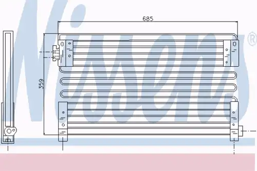 Радиатор кондиционера (конденсатор) NISSENS 94388