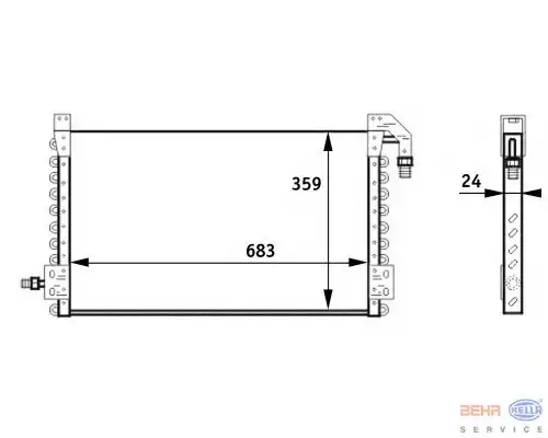 Радиатор системы охлаждения двигателя BEHR 8FC 351 024-471