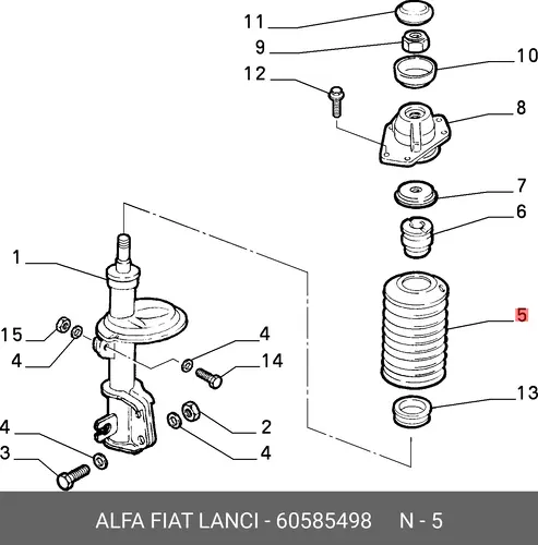 КОЛПАЧОК 60585498 ALFA ROMEO