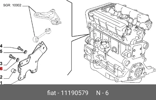 ПРЕДОХРАНИТЕЛЬНАЯ ШАЙБА 11190579 ALFA ROMEO