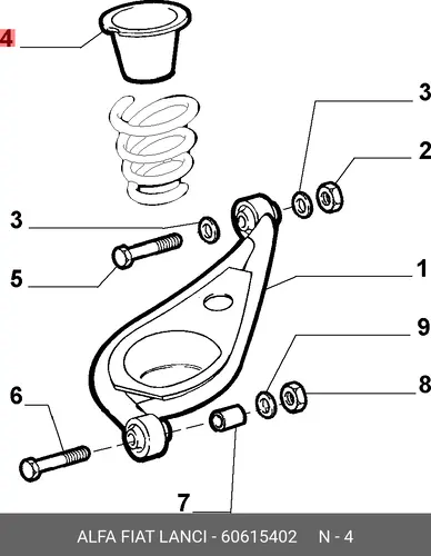 ОПОРА 60615402 ALFA ROMEO