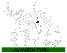 Пепельница чёрный satinschwarz 8D0857951G B98 VAG
