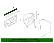 Молдинг паза стекла хром 4B0853765A 2ZZ VAG