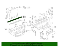 Молдинг паза стекла хром 4B0853768A 2ZZ VAG