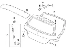 УПЛОТНИТЕЛЬ ЗАДН. ПОДЪЕМНОЙ ДВЕРИ MR487749 MITSUBISHI