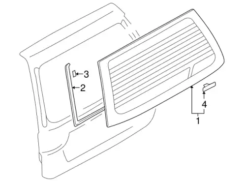УПЛОТНИТЕЛЬ,СТЕКЛА БАГАЖНОЙ ДВЕРИ MR573814 MITSUBISHI