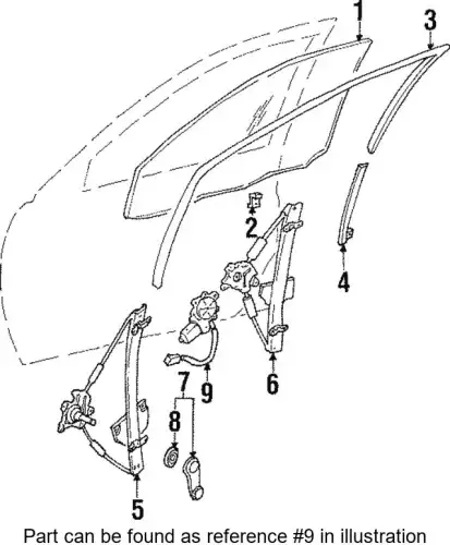 MOTOR,FR DOOR POWER WINDOW REGULATOR,LH MR186735 MITSUBISHI