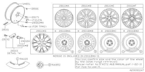 BALANCE WEIGHT 28101AG002 SUBARU