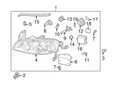 Наклейка фар 260595P702 NISSAN