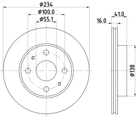 Тормозной диск HELLA 8DD 355 126-801