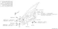 61220FA000 ПЕТЛЯ ДВЕРИ SUBARU