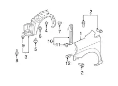 Подкрылок HONDA 74101-TK6-A01