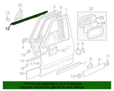 Уплотнитель двери чёрный satinschwarz 8A0837477  01C VAG