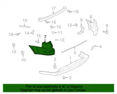 УГОЛОК ЗАДН. БАМПЕРА ЛЕВЫЙ 6410B497WA MITSUBISHI