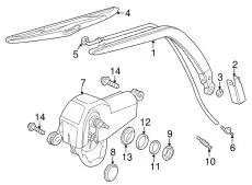 Motor-backlight wiper DLB101620 LAND ROVER