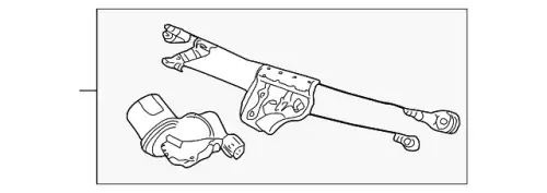 Motor, bracket & link assembly-windscreen wiper, LHD DLB000030 LAND ROVER