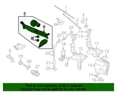 Крепление стеклоочистителя с электромотором 3C8955023D VAG