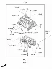 Блок в сборе-цилиндр 211002E051 HYUNDAI