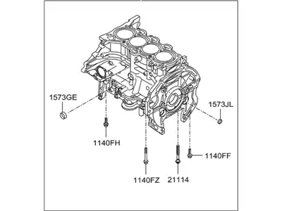 Блок в сборе-цилиндр 211002E051 HYUNDAI