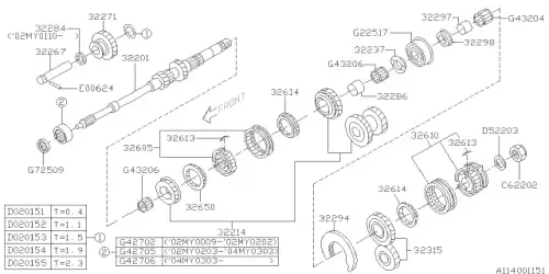 NEEDLE BEARING 806427020 SUBARU