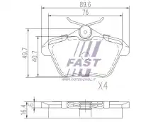 Тормозные колодки дисковые FAST FT29040