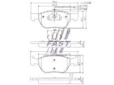 Тормозные колодки дисковые FAST FT29058