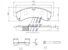 Тормозные колодки дисковые FAST FT29153