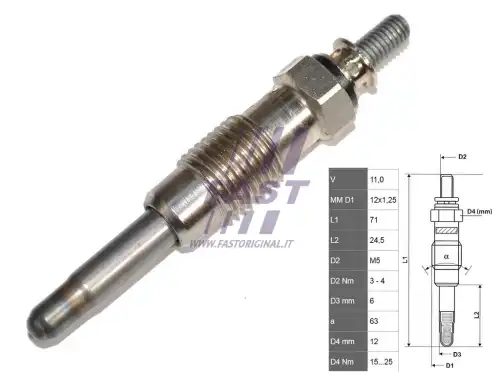Свеча накаливания FAST FT82710