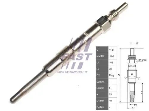 Свеча накаливания FAST FT82733