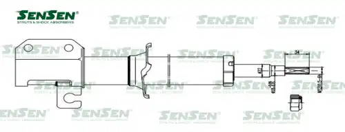 Аморт. перед. газ FORD Cougar 42130180 SENSEN