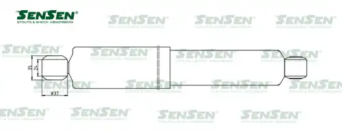 Аморт. перед. газ FORD EXCURSION 2000-2005 12140393 SENSEN