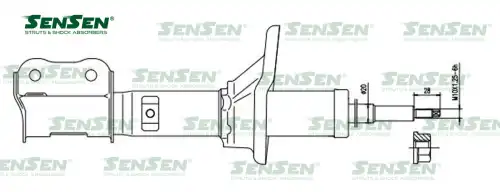 Аморт. перед. лев. газ Hyundai Atos 42130643 SENSEN