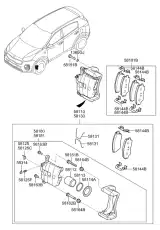 Caliper kit-brake,rh 58190D3A10 HYUNDAI