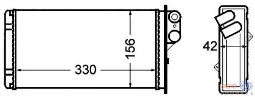 Радиатор печки BEHR 8FH 351 308-521