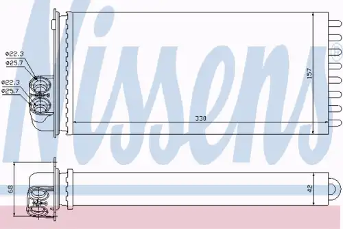 Радиатор кондиционера (конденсатор) NISSENS 73372