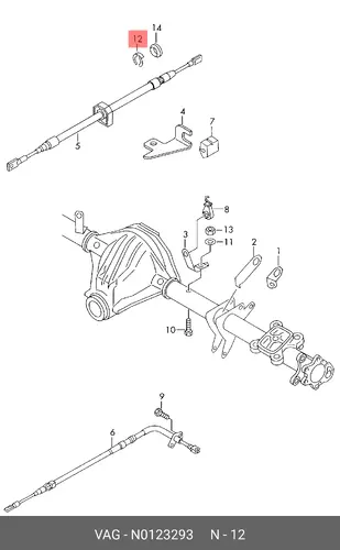 Стопорная шайба N  0123293 VAG