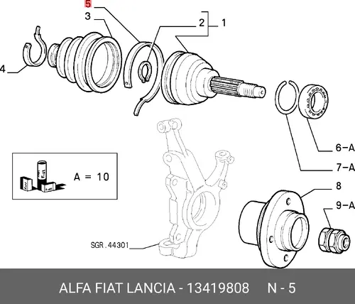 ХОМУТ 13419808 LANCIA