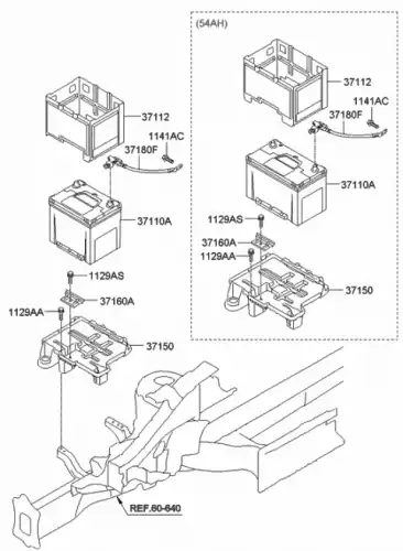 провод аккумулятора 371802S000 HYUNDAI