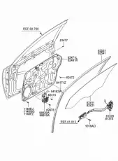 Panel assy - front door module, lh 824713K500 HYUNDAI