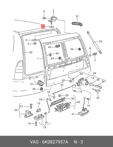 Уплотнительная шайба 6K0827957A VAG