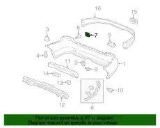 CAP, RR. BUMPER xYR538Mx 71503S9A000ZV HONDA