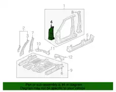 PILLAR COMP., R. FR. INNER LOWER 64130S10A01ZZ HONDA