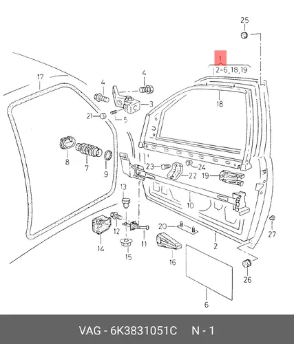 Дверь 6K3831051C VAG